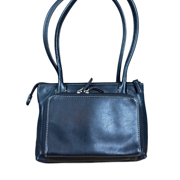 EUC Fossil Black Leather Shoulder Bag - Picture 8 of 16